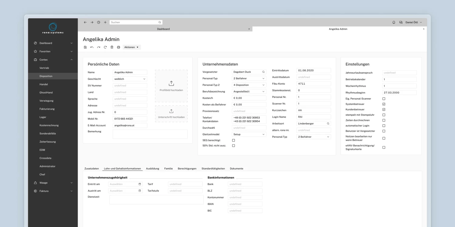 Master data maintenance detail page Detailseite