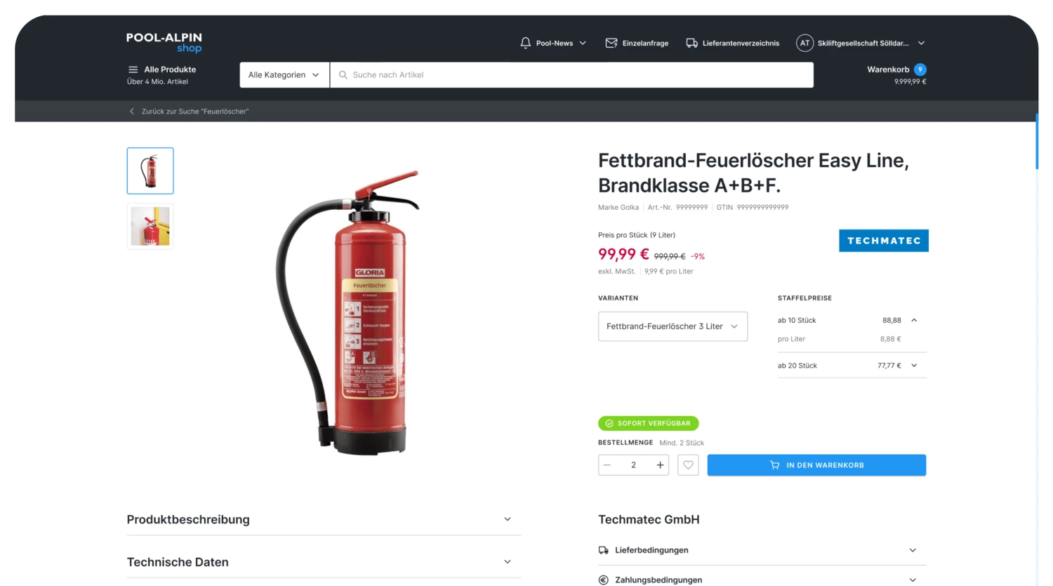 Efficient B2B shopping in a new webshop design! Clear and concise. 08-detail-page