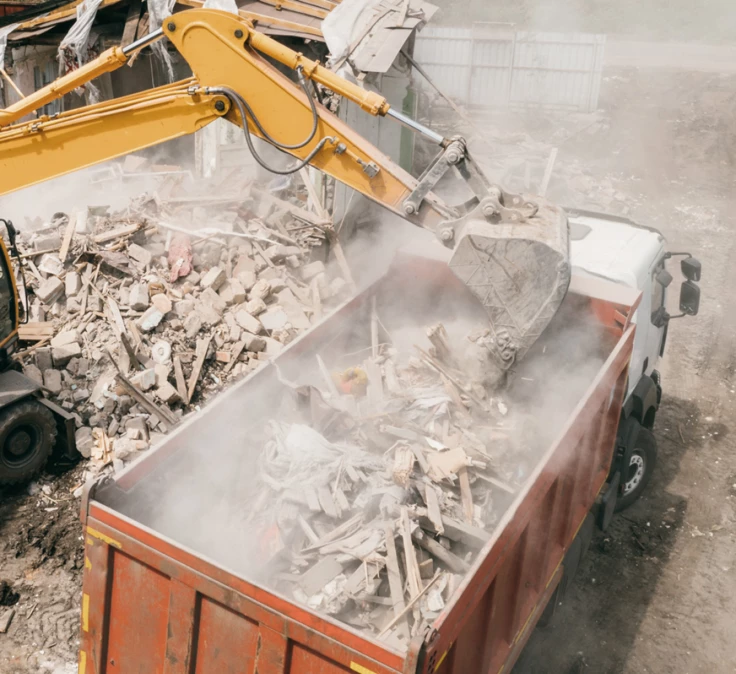 Loading on the construction site Beladung
