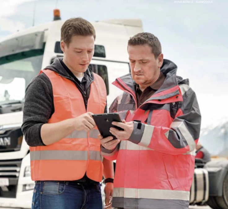 Receipt of orders by the driver Eingang-der-Aufträge